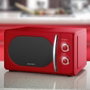 Grunkel Microondas Vintage MW-20ROJO, 20L de Capacidad, 700W, Color Rojo, 5 Niveles de Potencia, 8 Programas Predefinidos, Incluye Bandeja de Cristal